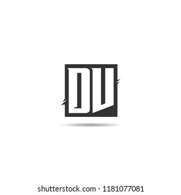 Initial Letter DV Logo Template Design