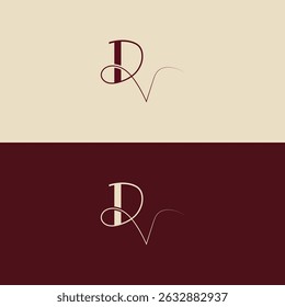 Initial Letter DV logotype company name monogram design for Company and Business logo.