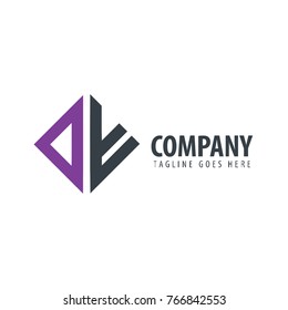Initial Letter DW Design Logo