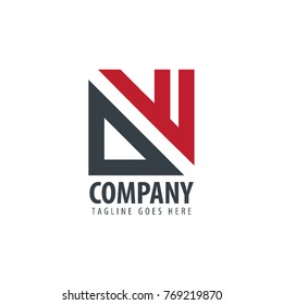 Initial Letter DW Design Logo