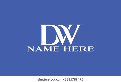 Initial letter DW logo design template - DW icon