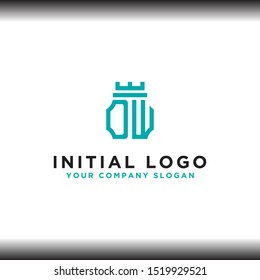 initial letter DW logo icon, the logo design inspiration for the company from. -Vectors