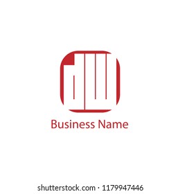 Initial Letter DW Logo Template Design