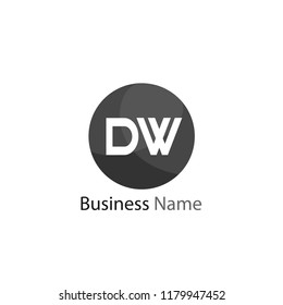 Initial Letter DW Logo Template Design