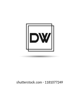 Initial Letter DW Logo Template Design