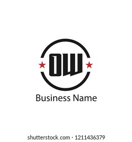 Initial Letter DW Logo Template Design