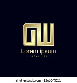Initial Letter DW Logo Template Vector Design