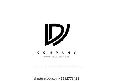 Initial Letter DW Logo or WD Monogram Logo Design Vector