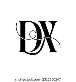 Initial letter DX logo design 