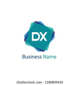 Initial Letter DX Logo Template Design