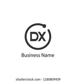 Initial Letter DX Logo Template Design