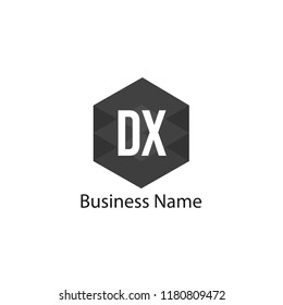 Initial Letter DX Logo Template Design