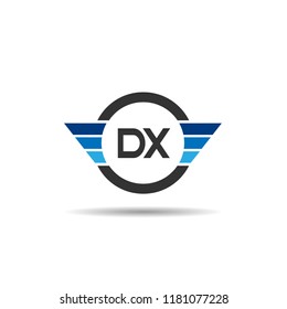 Initial Letter DX Logo Template Design