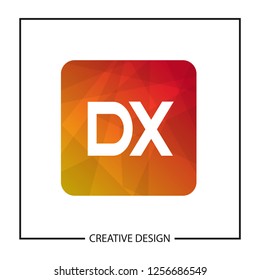 Design der Logo-Vorlage für den Anfangsbuchstaben DX