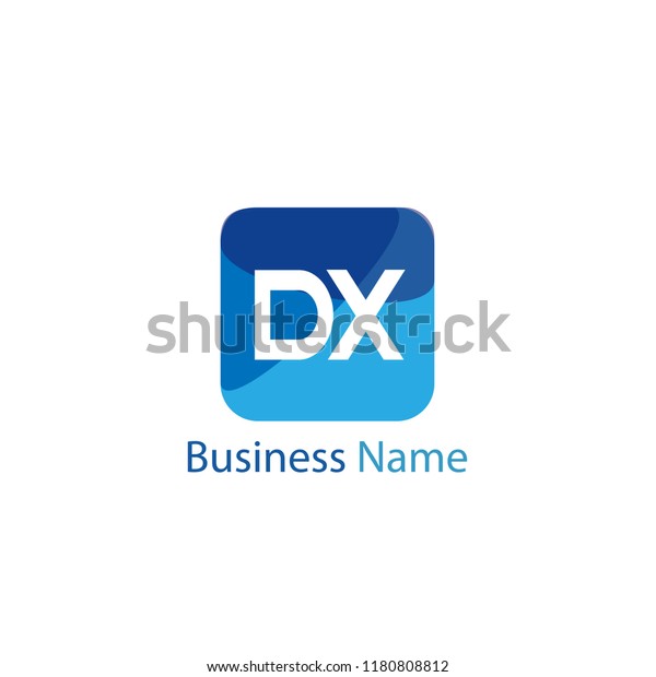 Initial Letter Dx Logo Template Design Stock Vector (Royalty Free ...