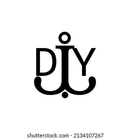 Ursprünglicher Brief DY Anker einfaches Logo.