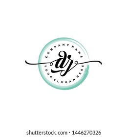 Initial letter DZ beautiful handwriting logo vector template