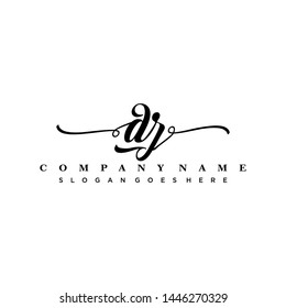 Initial letter DZ beautiful handwriting logo vector template