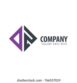 Initial Letter DZ Design Logo