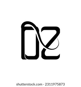 Letra inicial diseño del logotipo de DZ