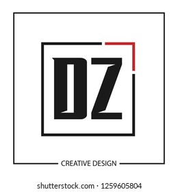 Initial Letter DZ Logo Template Design