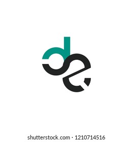 Initial letter DZ lowercase logo design template