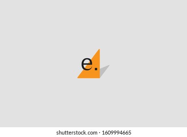 Initial letter E with Abstract Design Logo Template. Vector Illustration