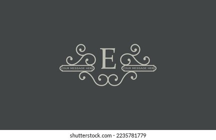 Letra inicial E. Resumen del logo elegante con icono de monograma en estilo elegante