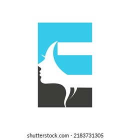 Letra Inicial E Concepto De Diseño Del Logotipo Del Spa De Belleza Para Spa, Moda, Salón, Plantilla De Vector Cosmético