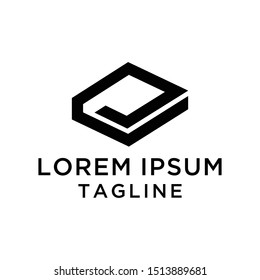 initial letter E Book logo template