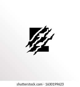 Initial Letter E with Claw Scratch Logo Design