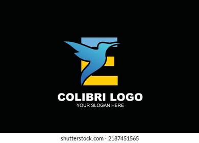 initial Letter E colibri  logo