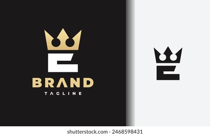 initial letter E crown logo