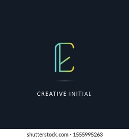 Initial letter e design vector template element 