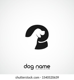 Initial Letter E Dog Logo And Icon Name Dog Design Vector.