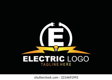 Initial Letter E Electric Logo