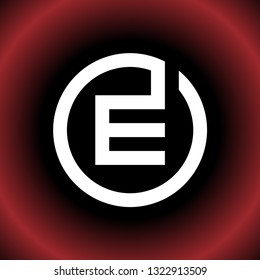 initial letter E EO circle vector logo design