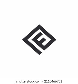 Initial letter E or F logo concept design