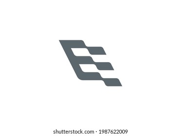 Initial Letter E With Flag Logo, Initial Letter Logo For Your Company Name, Alphabet Logo Template Ready For Use, Modern Initial Logo
