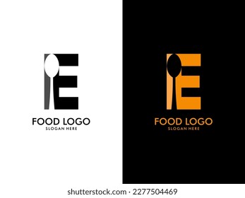 Initial Letter E Food Logo, food logo vector