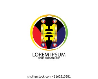 Initial letter E and H Design Logo Vector Graphic Branding Letter Element.