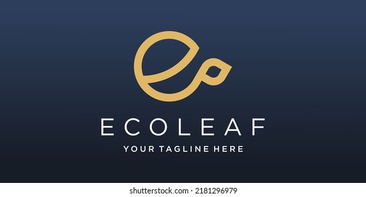 Initial Letter E Leaf Logo Vector Stock Vector (Royalty Free ...