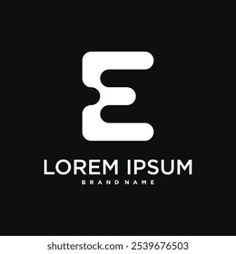 Initial letter E logo, abstract concept design. Premium Vector