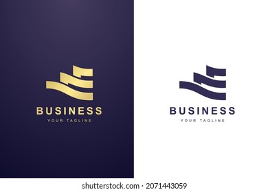 Logotipo de la carta inicial E para empresas o empresas de medios.