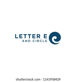 Initial letter e logo design template