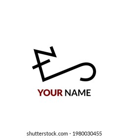 Initial letter E logo design for personal branding