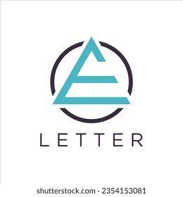 Initial letter E logo design template elements