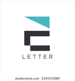 Initial letter E logo design template elements