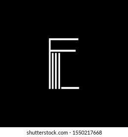 Initial Letter E logo icon abstract techno line design concept for business or brand identity.