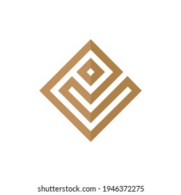 initial letter E logo or icon. EPS 10